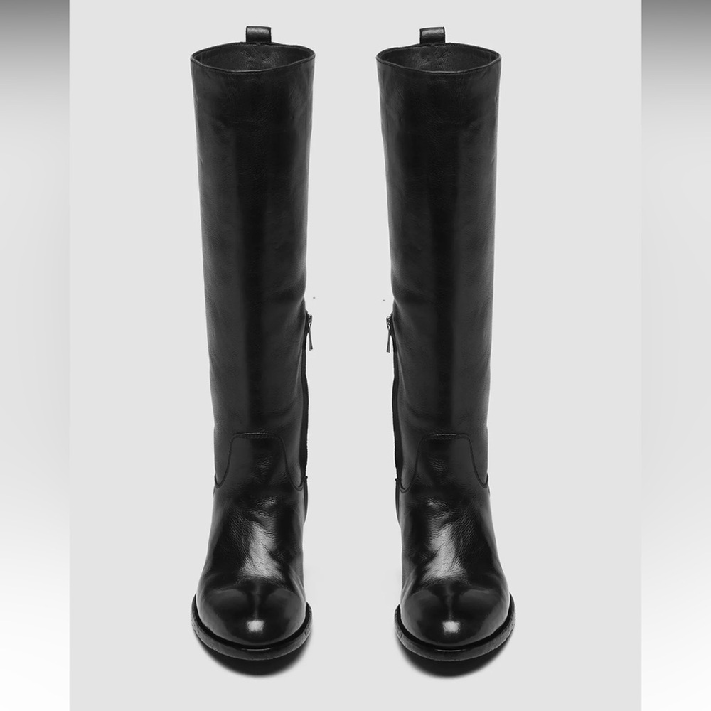 Officine Creative Denner 116 tall black leather boot 37.5 NWT